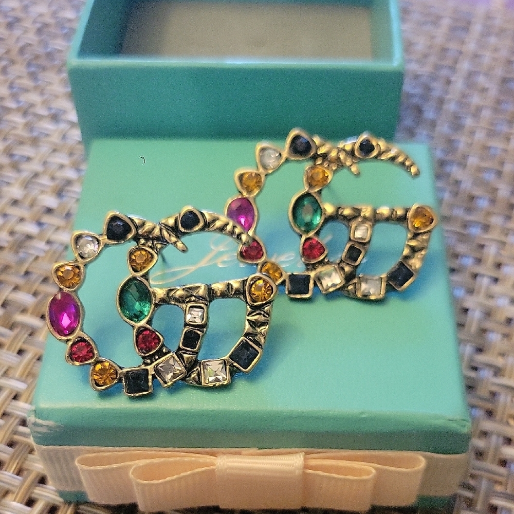 Elegant Multicolor Gemstone Earrings